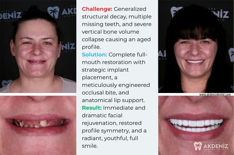 All on 6 dental implants before and after photos Turkey