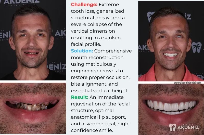 All on 6 dental implants before and after photos Antalya